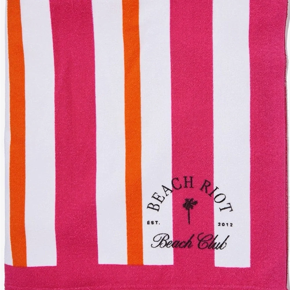 Beach Riot Beach Club Pink and Orange Beach Towel